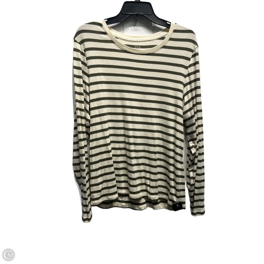 Top Long Sleeve By Gap In Cream & Green, Size: Xxl