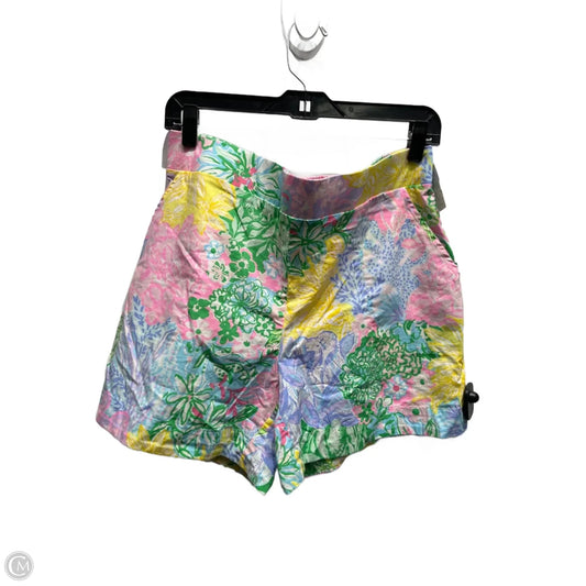 Shorts Designer By Lilly Pulitzer In Green & Pink, Size: L