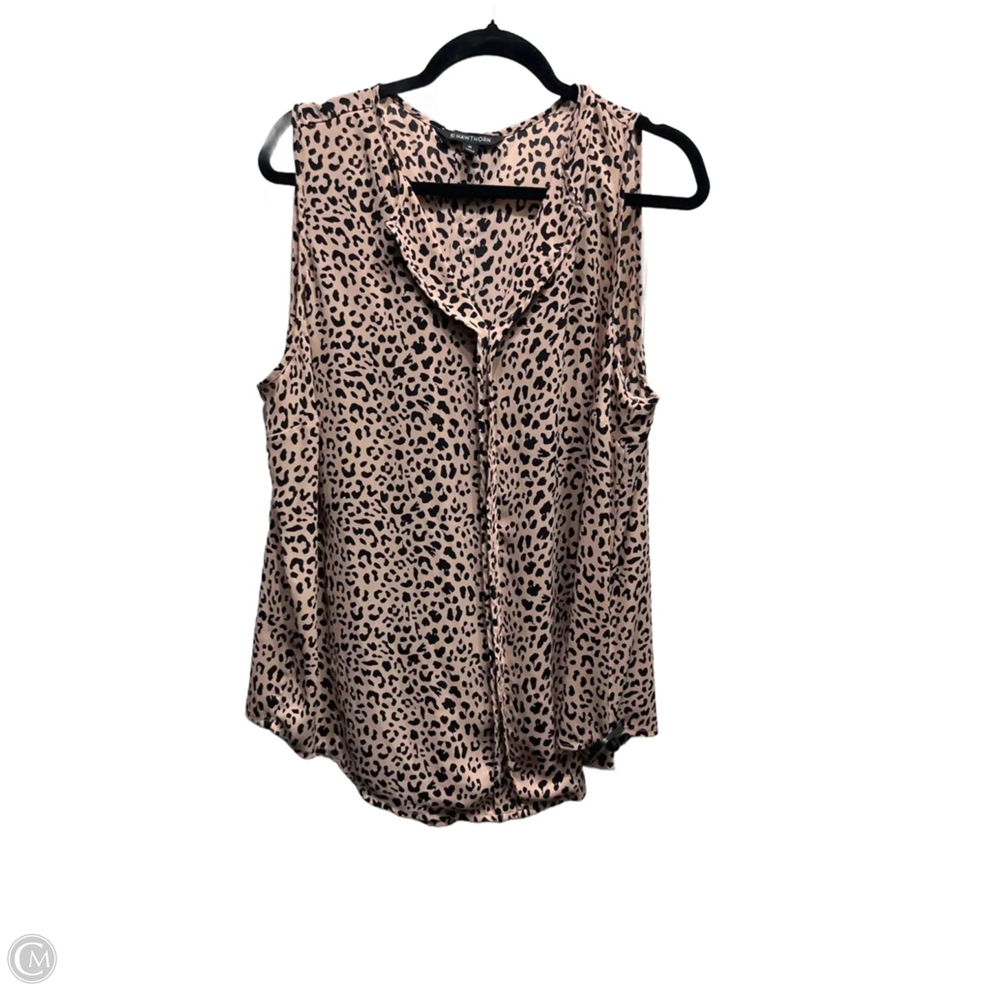 Top Sleeveless By 41 Hawthorn In Brown & Cream, Size: 2x