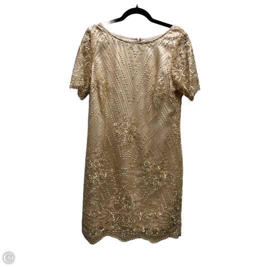 Dress Party Short By Tahari By Arthur Levine In Gold, Size: 10