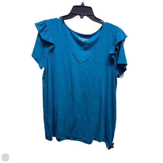 Top Short Sleeve Designer By Lilly Pulitzer In Teal, Size: L