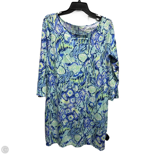 Dress Designer By Lilly Pulitzer In Blue & Green, Size: L
