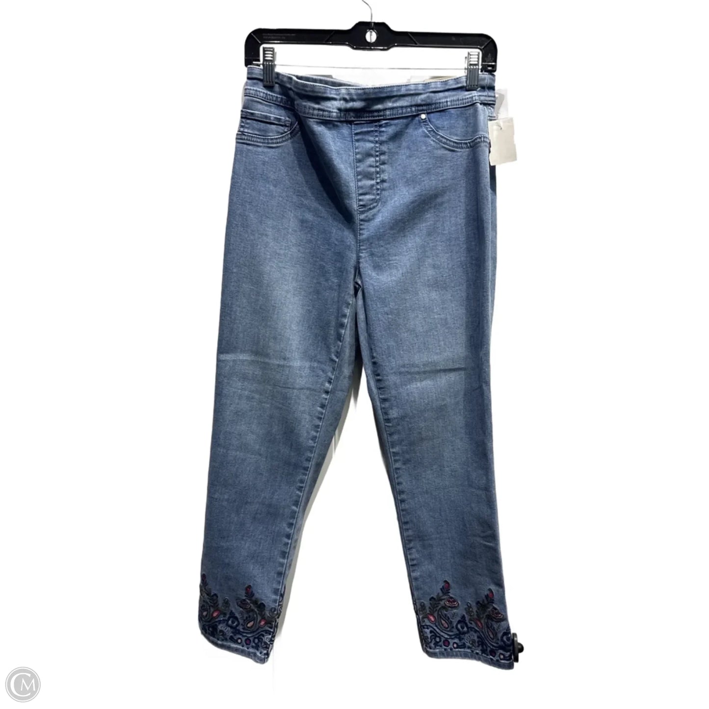 Jeans Skinny By Chicos In Blue Denim, Size: 8