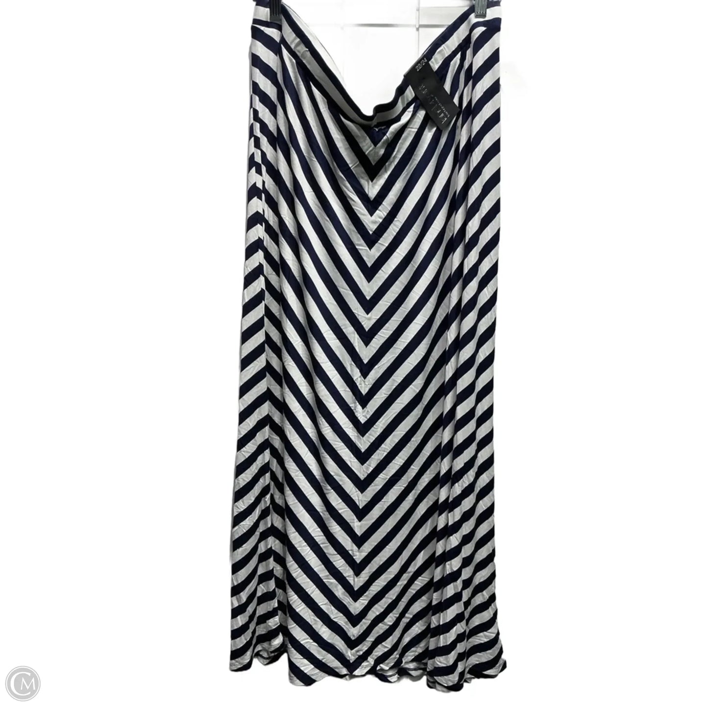 Skirt Maxi By Lane Bryant In Blue & White, Size: 22