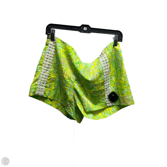 Shorts Designer By Lilly Pulitzer In Green & Yellow, Size: 10