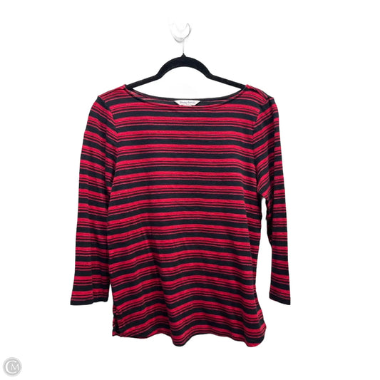 Top 3/4 Sleeve By Tommy Bahama In Red & Silver, Size: L