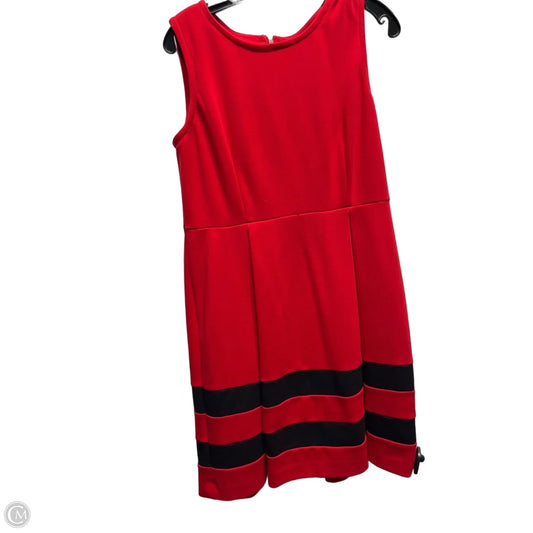Dress Work By Calvin Klein In Black & Red, Size: 12p