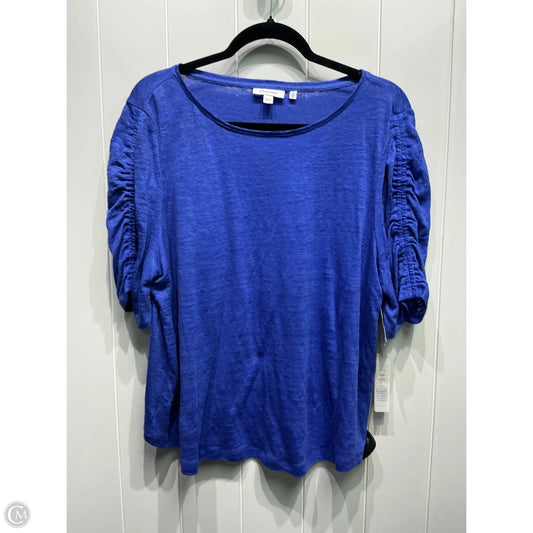 Top Short Sleeve By Chicos In Blue, Size: Xl