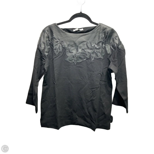 Top Long Sleeve By Chicos In Black, Size: M