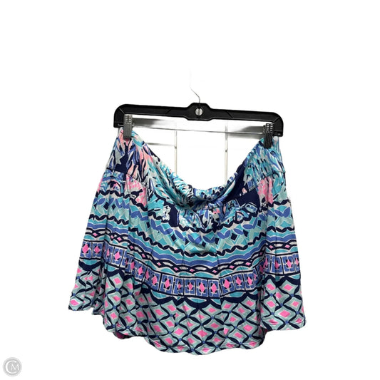 Skort Designer By Lilly Pulitzer In Blue & Pink, Size: Xl