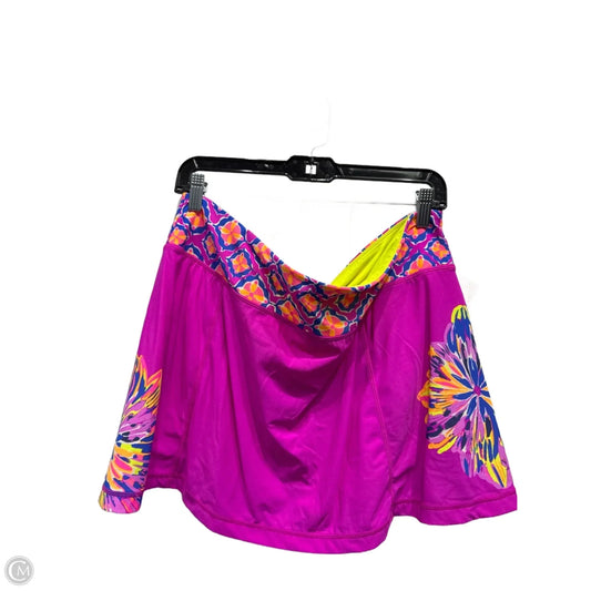 Skort Designer By Lilly Pulitzer In Orange & Purple, Size: Xl