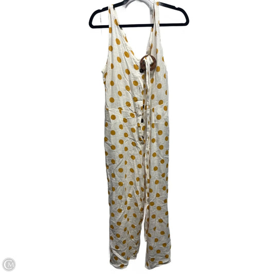 Jumpsuit By Monteau In Cream & Yellow, Size: Xl