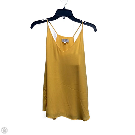 Top Sleeveless By Loft In Yellow, Size: Xs