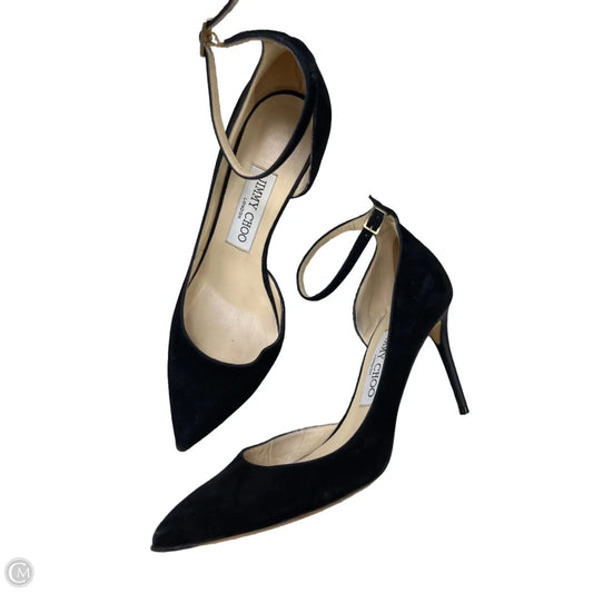 Shoes Luxury Designer By Jimmy Choo In Black, Size: 6.5