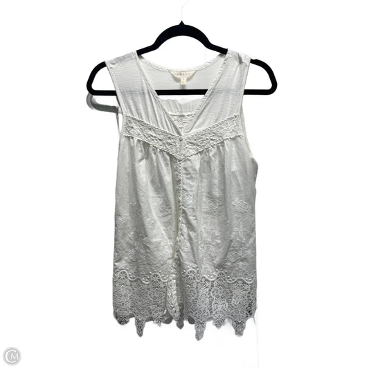 Top Sleeveless By Adiva In White, Size: S