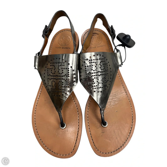 Sandals Designer By Tory Burch In Bronze, Size: 8.5
