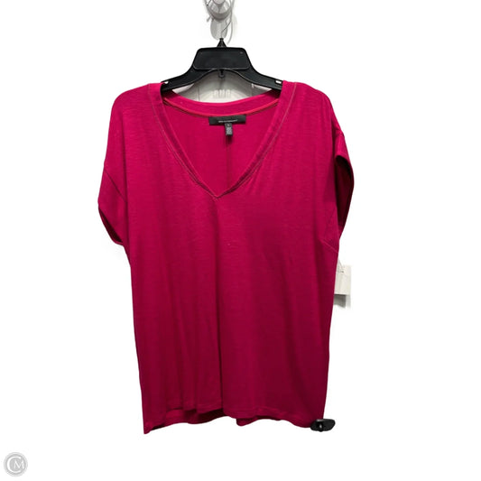 Top Short Sleeve By White House Black Market In Pink, Size: L