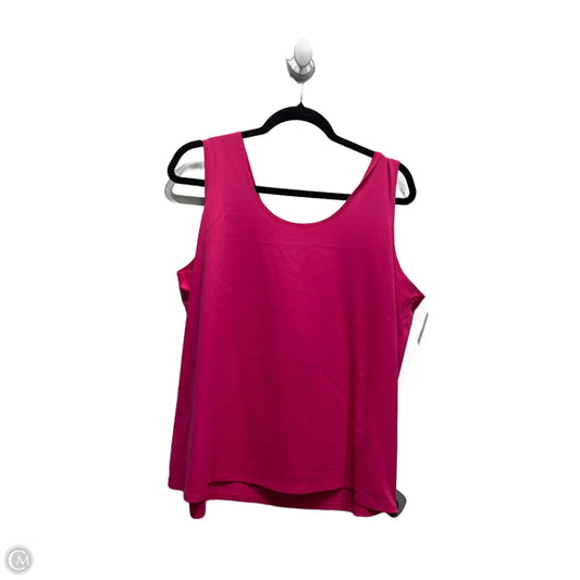 Top Sleeveless Basic By Chicos In Pink, Size: Xxl