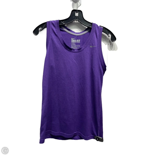 Athletic Tank Top By Nike Apparel In Purple, Size: S