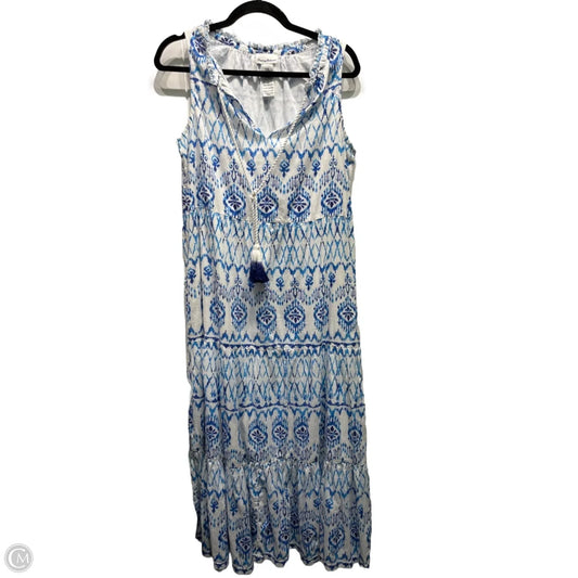 Dress Casual Midi By Tommy Bahama In Blue & Yellow, Size: Xs