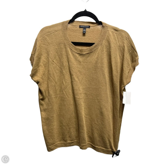 Top Short Sleeve By Eileen Fisher In Brown, Size: S