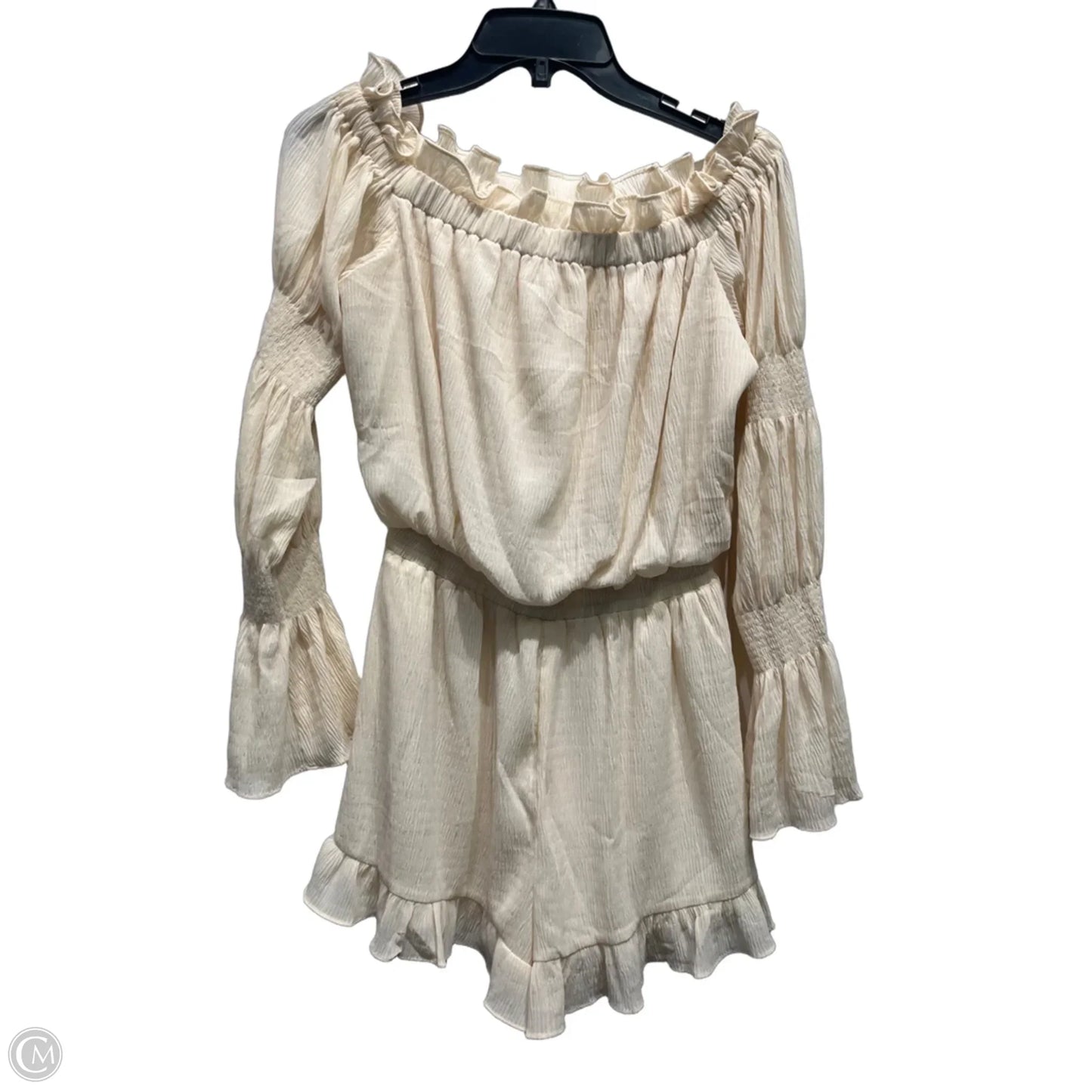 Romper By FREE THE ROSES In Cream, Size: S