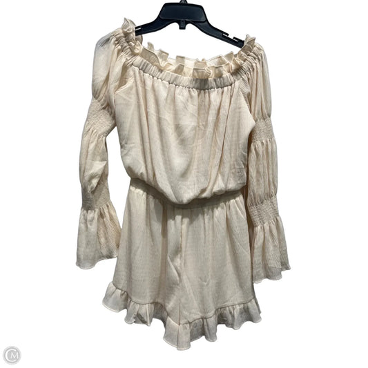 Romper By FREE THE ROSES In Cream, Size: S