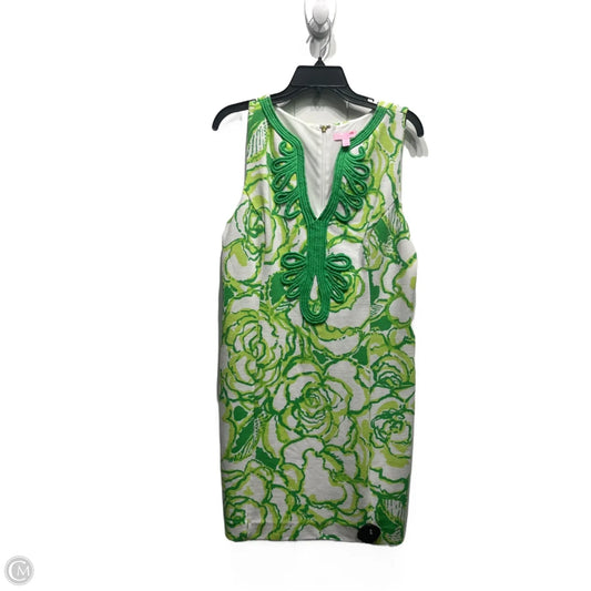 Dress Designer By Lilly Pulitzer In Green & White, Size: Xl