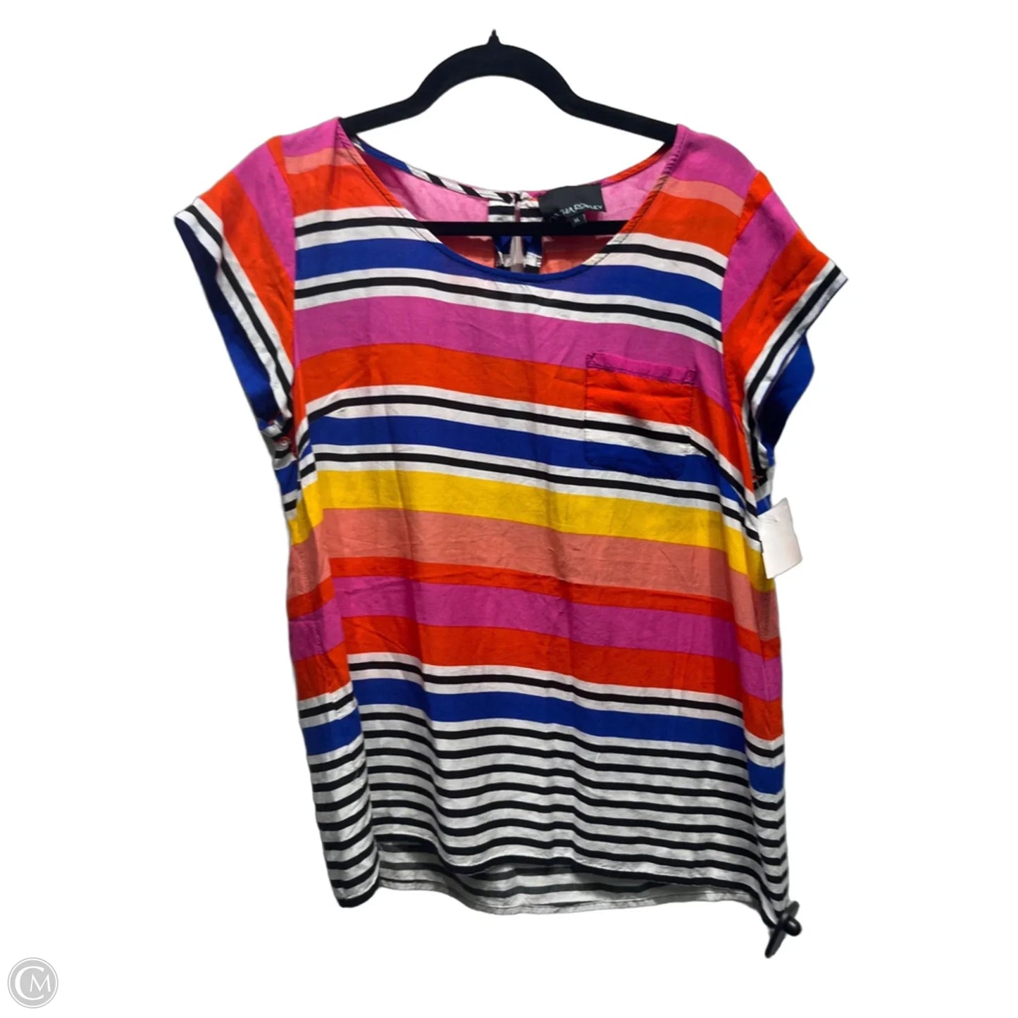Top Short Sleeve By Cynthia Rowley In Blue & Pink, Size: Xl