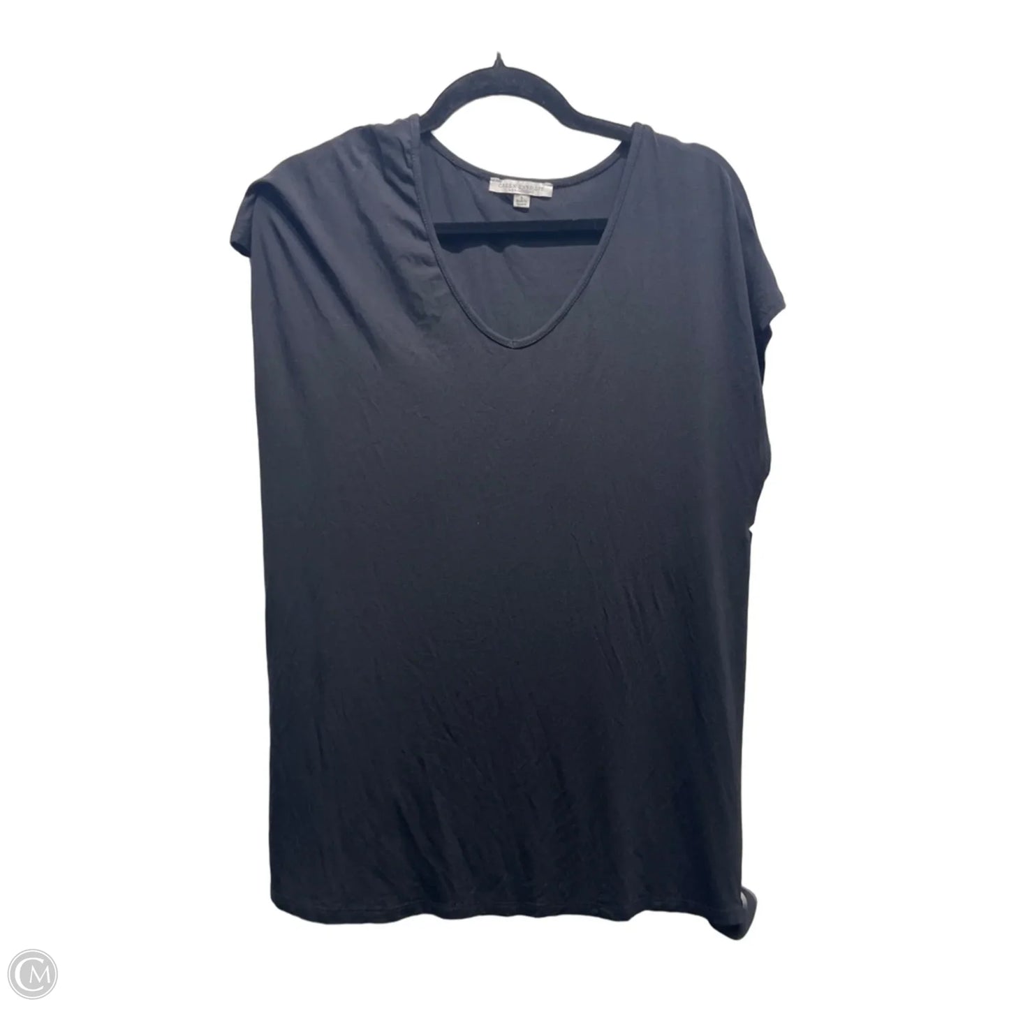 Top Short Sleeve By Green Envelope In Black, Size: L