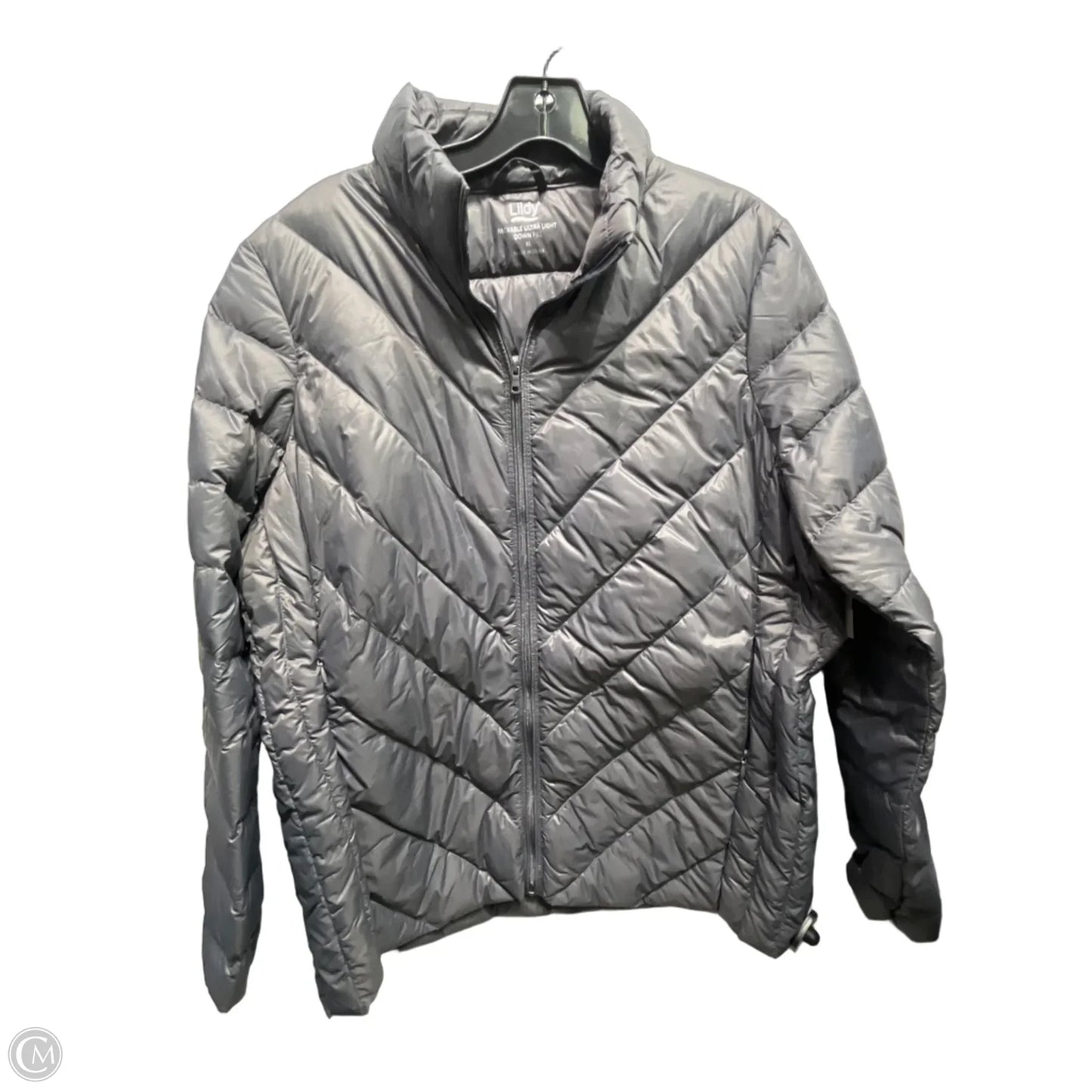 Jacket Puffer & Quilted By Lildy In Grey, Size: Xl