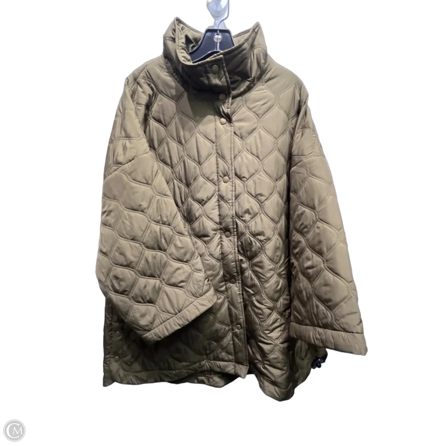 Coat Puffer & Quilted By Talbots In Green, Size: Xl