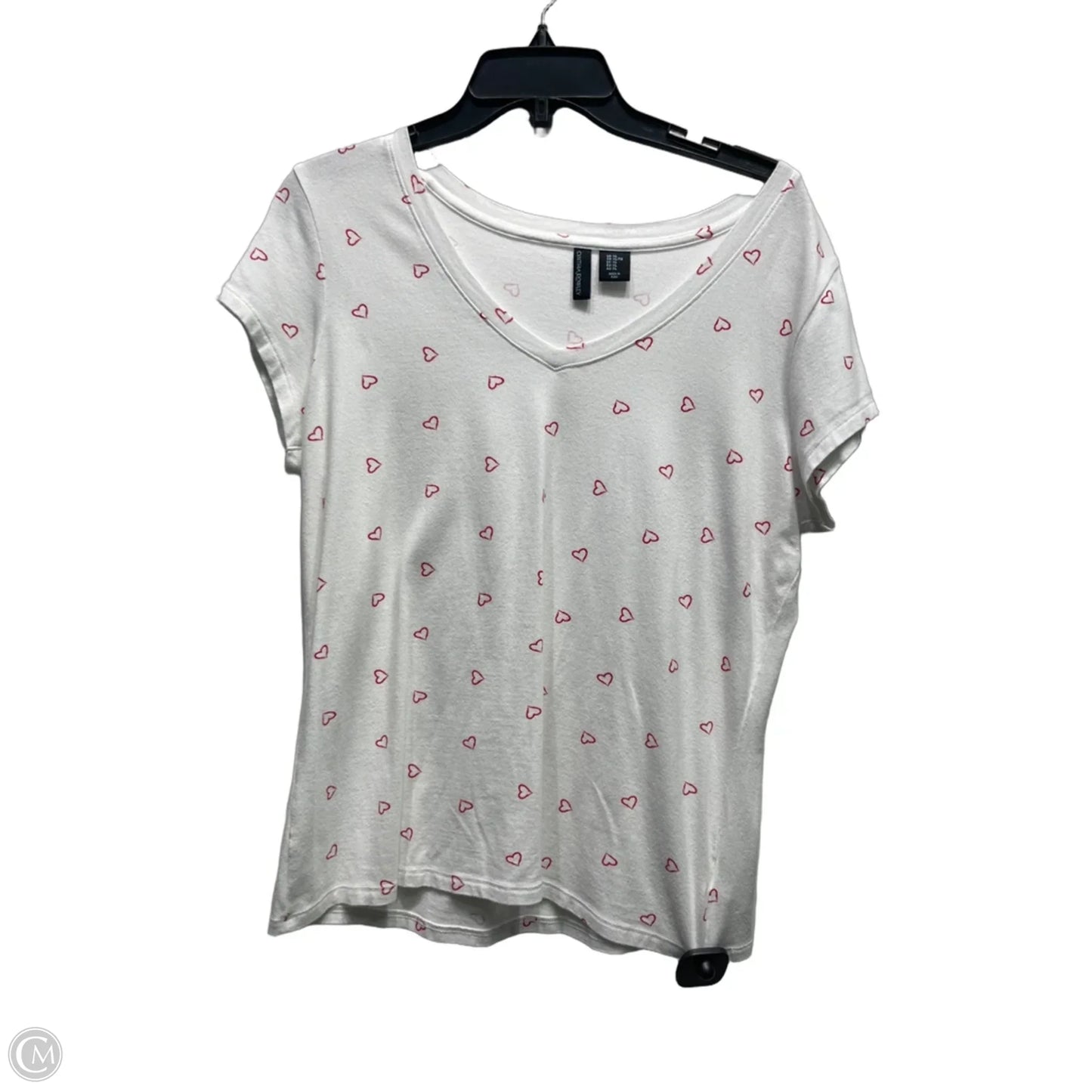Top Short Sleeve Basic By Cynthia Rowley In Red & White, Size: Xl