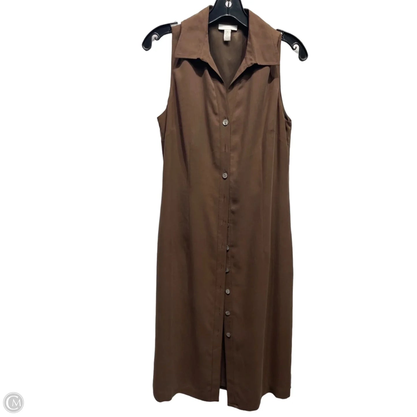 Dress Casual Midi By Charter Club In Brown, Size: 8