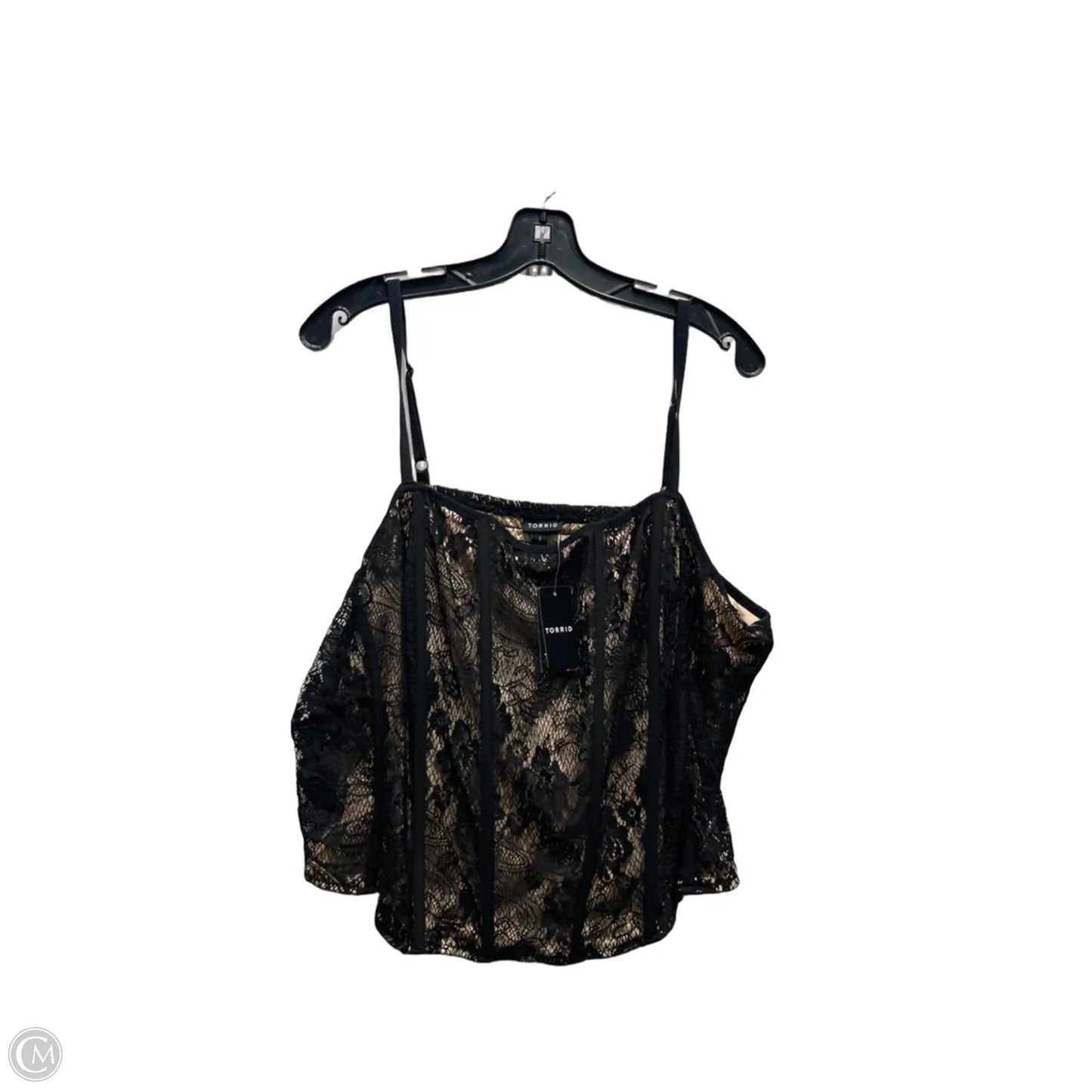 Top Sleeveless By Torrid In Black & Cream, Size: 3x