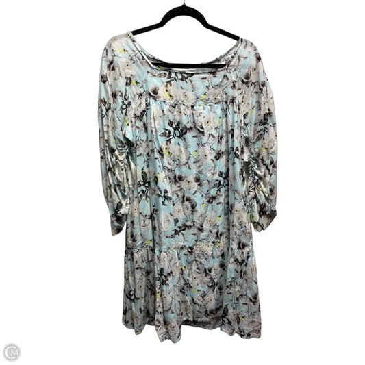 Dress Casual Short By Anthropologie In Blue & White, Size: L