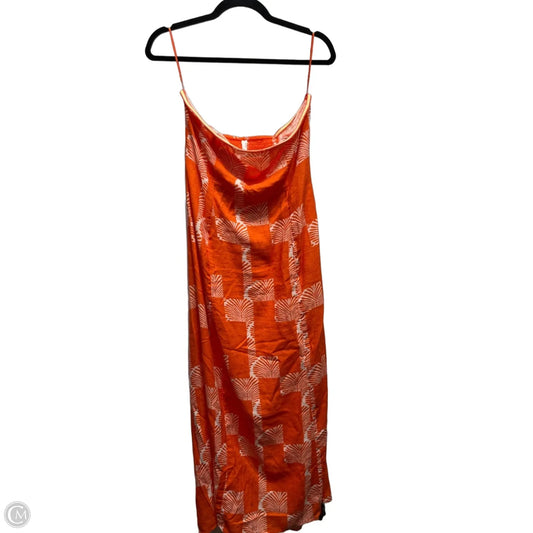 Dress Casual Maxi By Anthropologie In Orange & White, Size: M