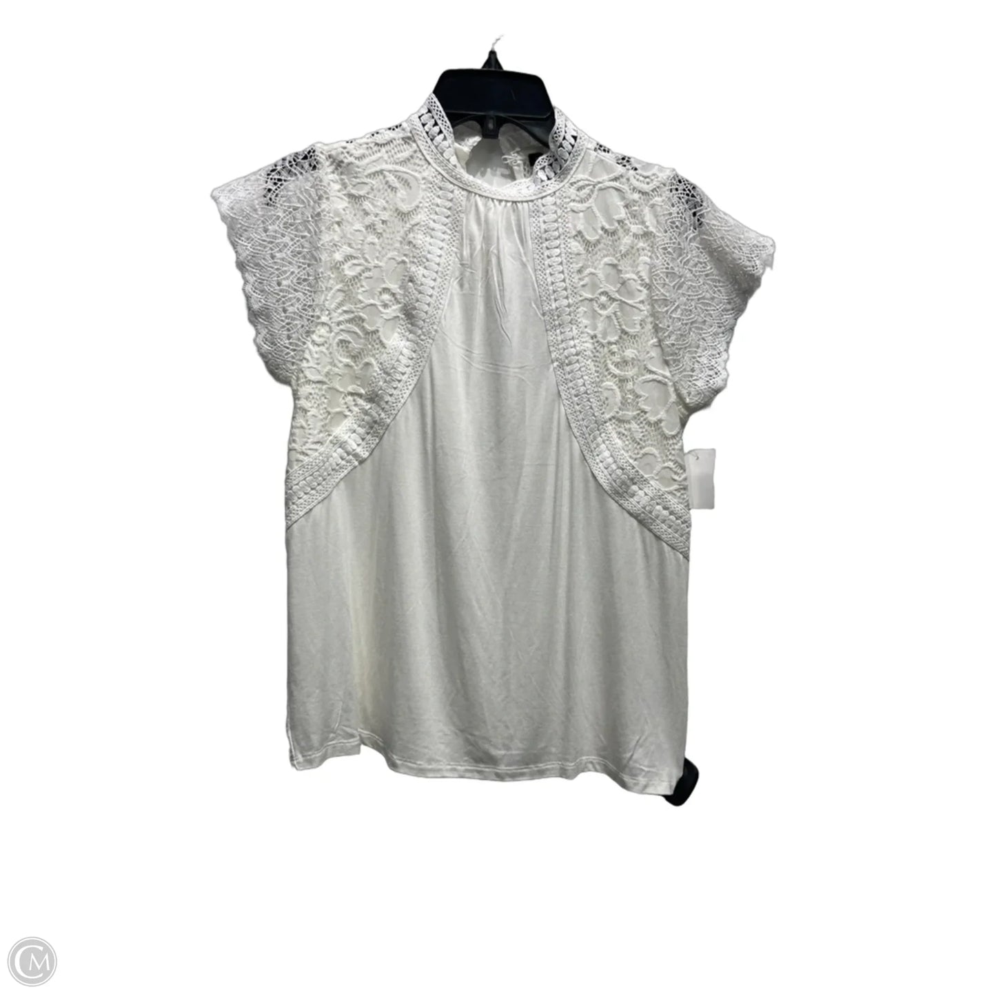 Top Short Sleeve By Cable And Gauge In White, Size: S