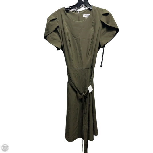 Dress Work By Calvin Klein In Green, Size: 8
