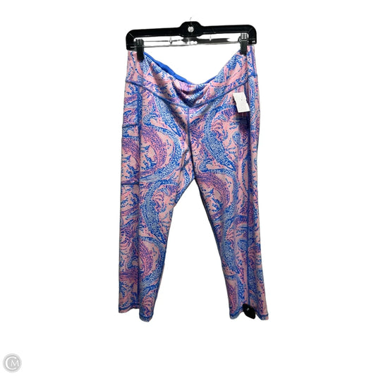 Capris Designer By Lilly Pulitzer In Blue & Pink, Size: Xl