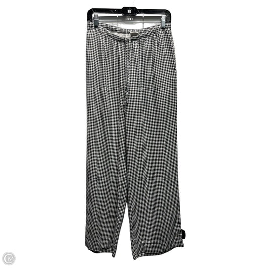 Pants Linen By A New Day In Black & White, Size: S