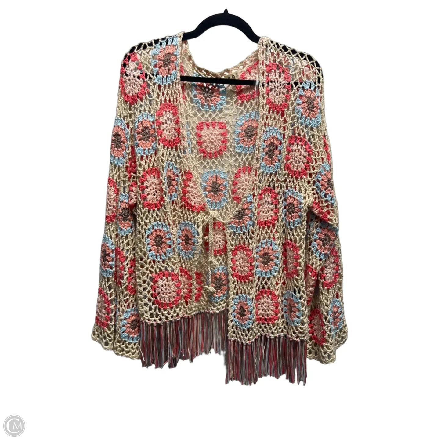Cardigan By Pol In Blue & Pink, Size: M