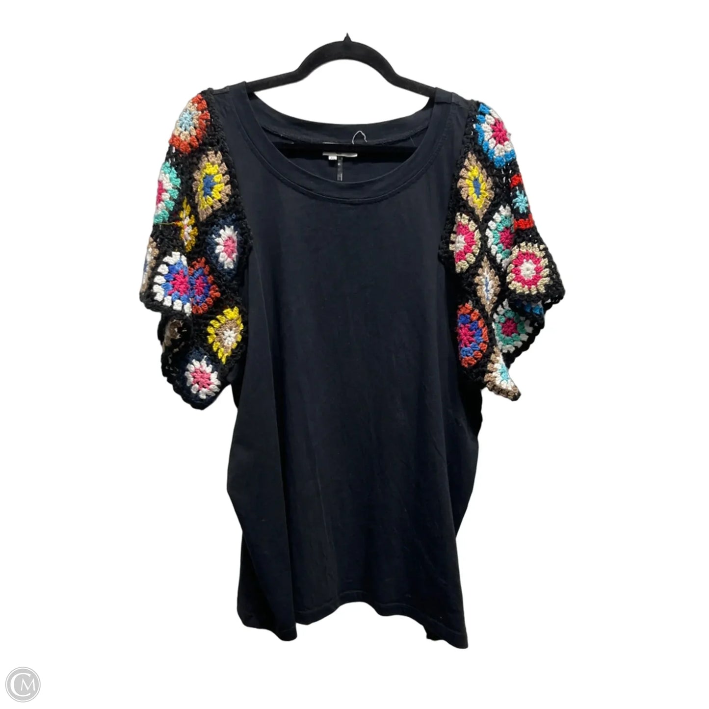 Top Short Sleeve By Entro In Black & Orange, Size: Xl