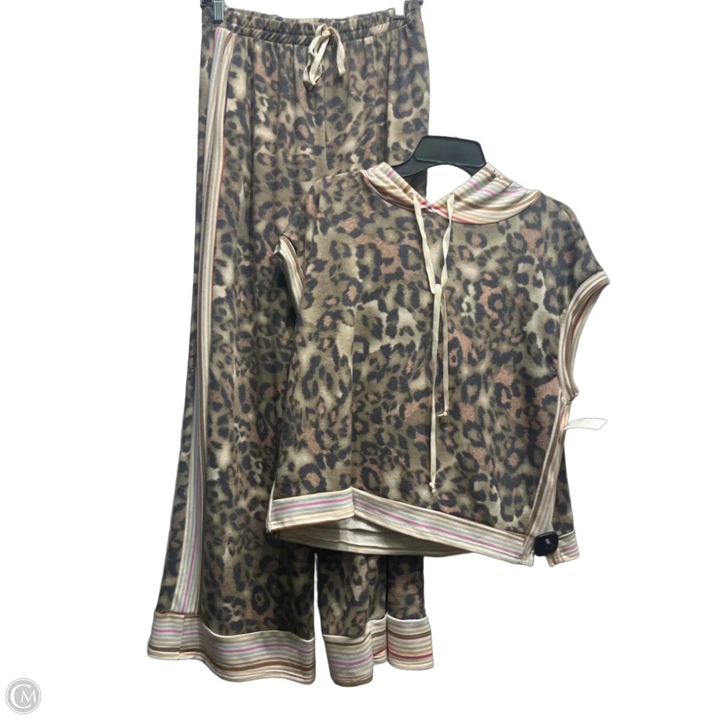 Pants Set 2pc By Mystree In Animal Print, Size: M