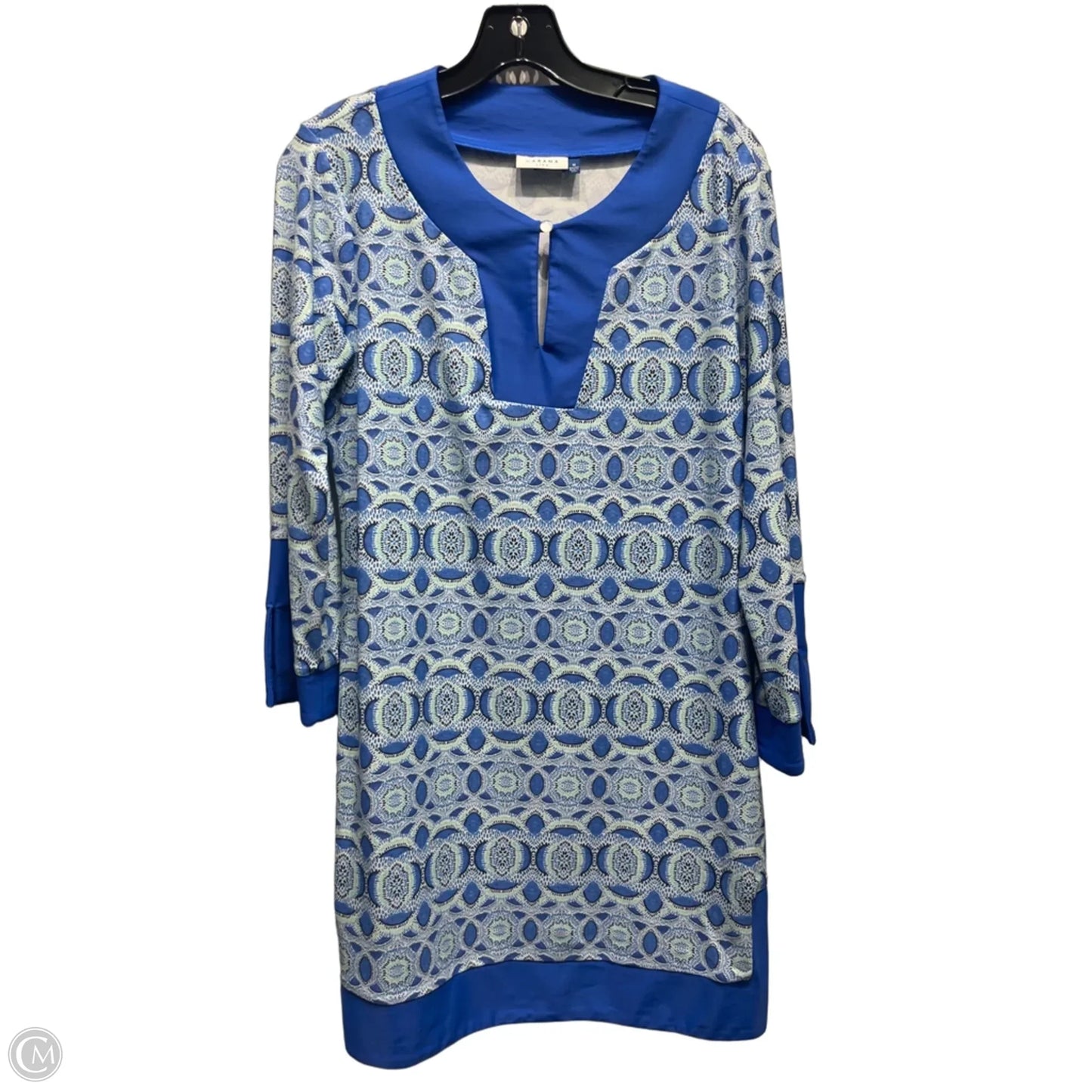 Dress Casual Short By Cabana Life In Blue & White, Size: M