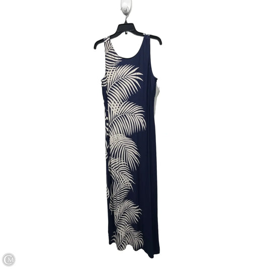 Dress Casual Maxi By Tommy Bahama In Blue & White, Size: L