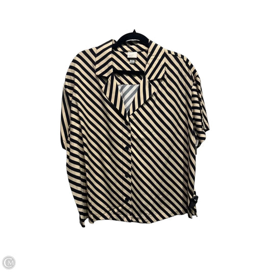 Top Short Sleeve By A New Day In Black & Tan, Size: L