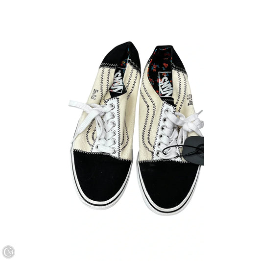 Shoes Sneakers By Vans In Black & Cream, Size: 9
