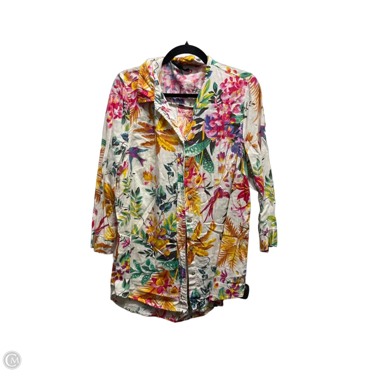 Top Long Sleeve By Rachel Roy In Purple & Yellow, Size: L