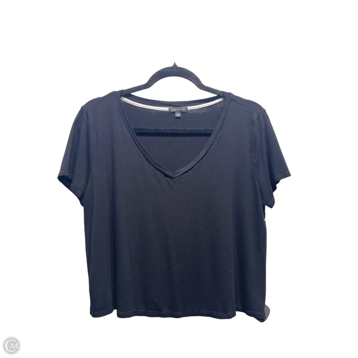 Top Short Sleeve By MM MM MM In Black, Size: L